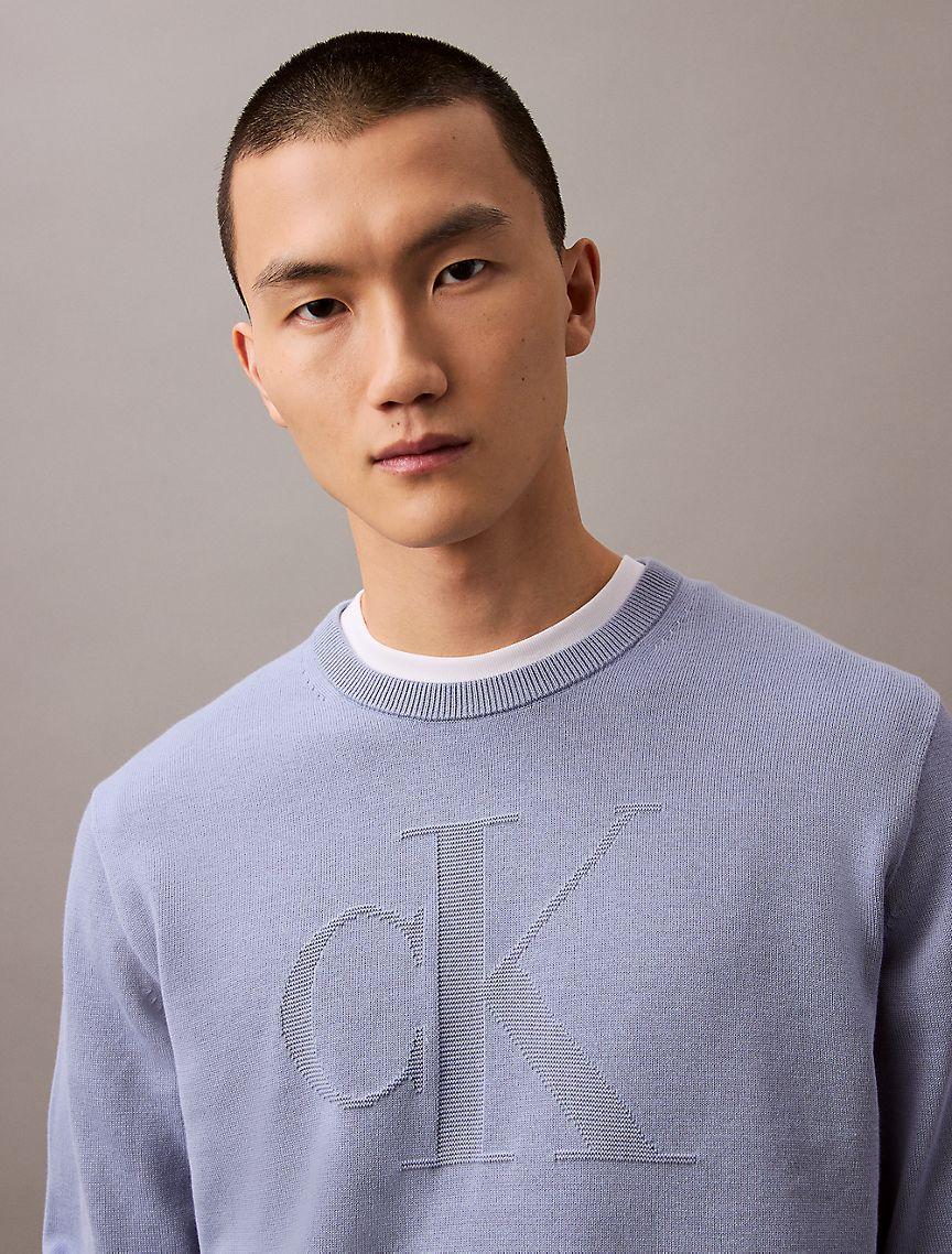 Smooth Cotton Monogram Logo Sweater Product Image