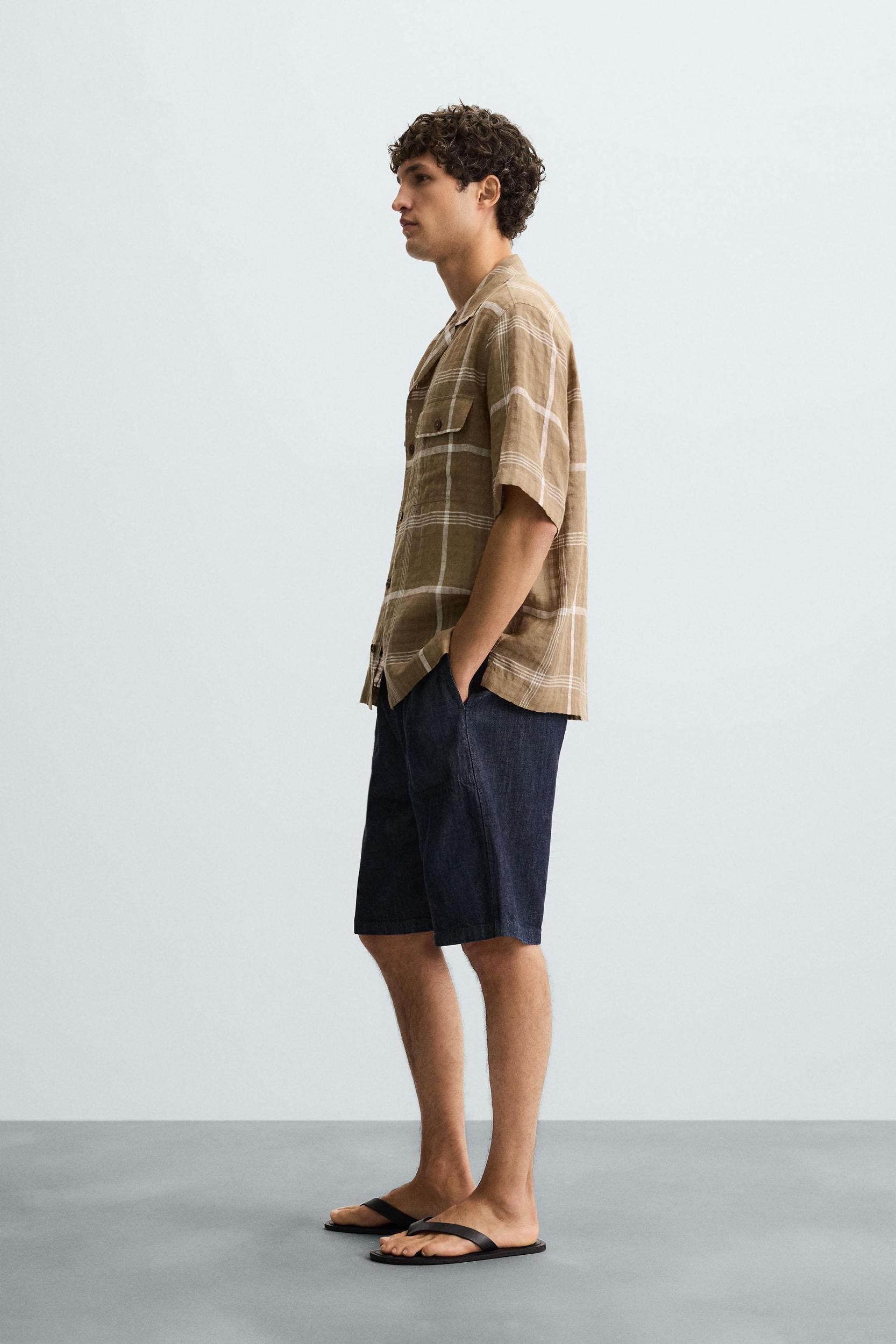 PLAID LINEN - COTTON SHIRT Product Image