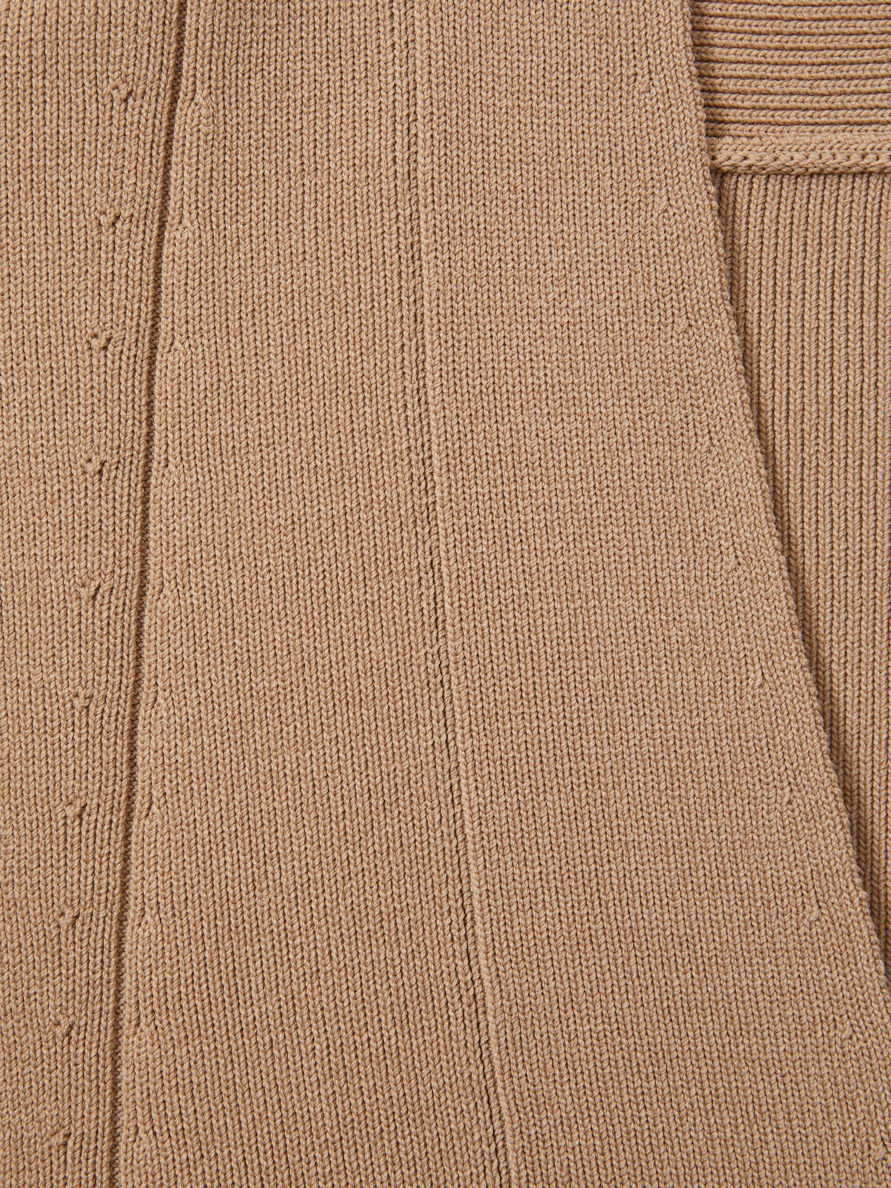 Knitted Sleeveless V-Neck Vest in Nude Product Image
