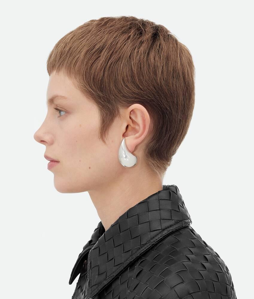Women's Medium Drop Earrings in Silver Product Image