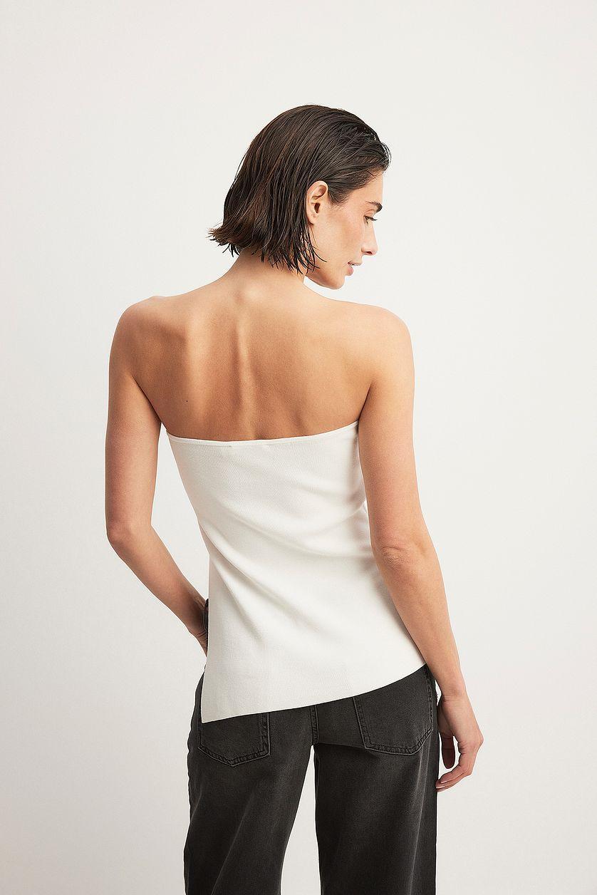 Knitted Slit Detail Tube Top Product Image