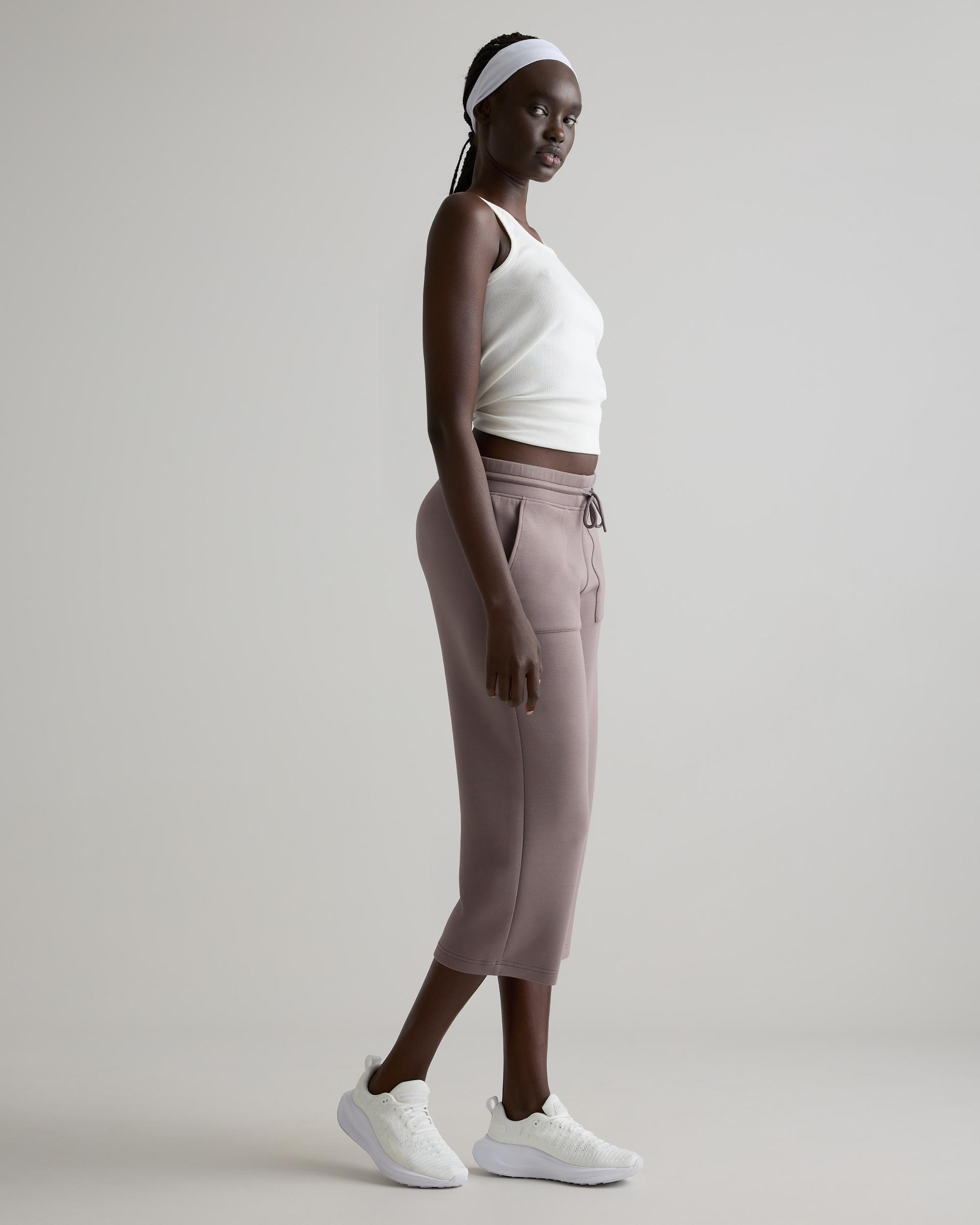 Quince | Women's CloudComfort High-Rise Cropped Sweatpant Size XS, Tencel Product Image