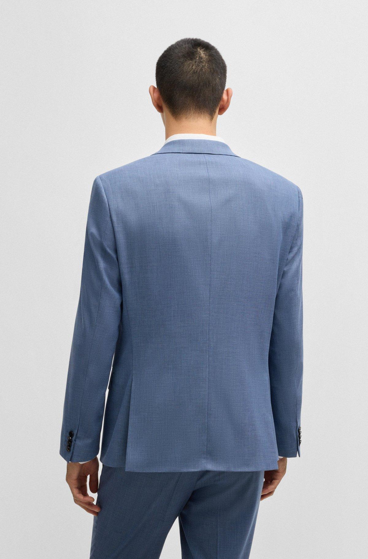Slim-fit suit jacket in mouliné performance-stretch cloth Product Image