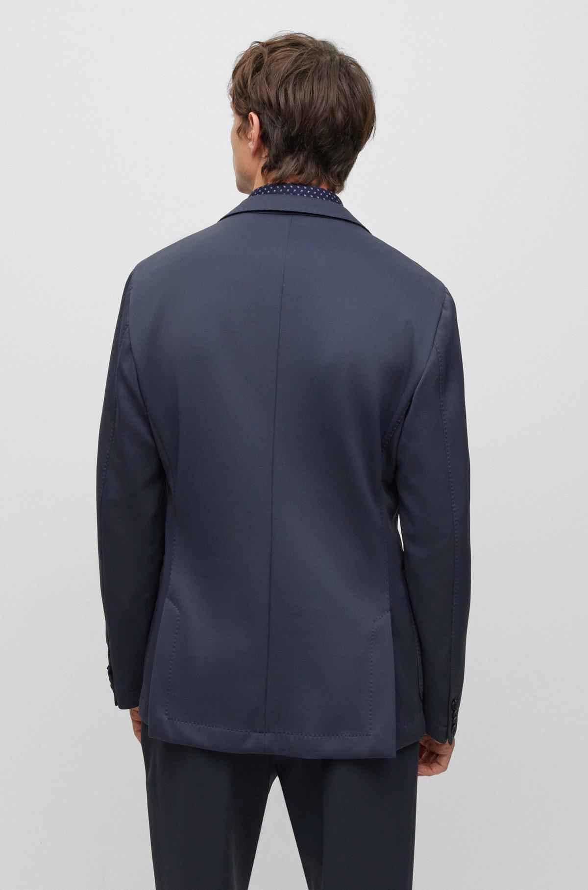 Slim-fit jacket in micro-patterned performance-stretch fabric Product Image