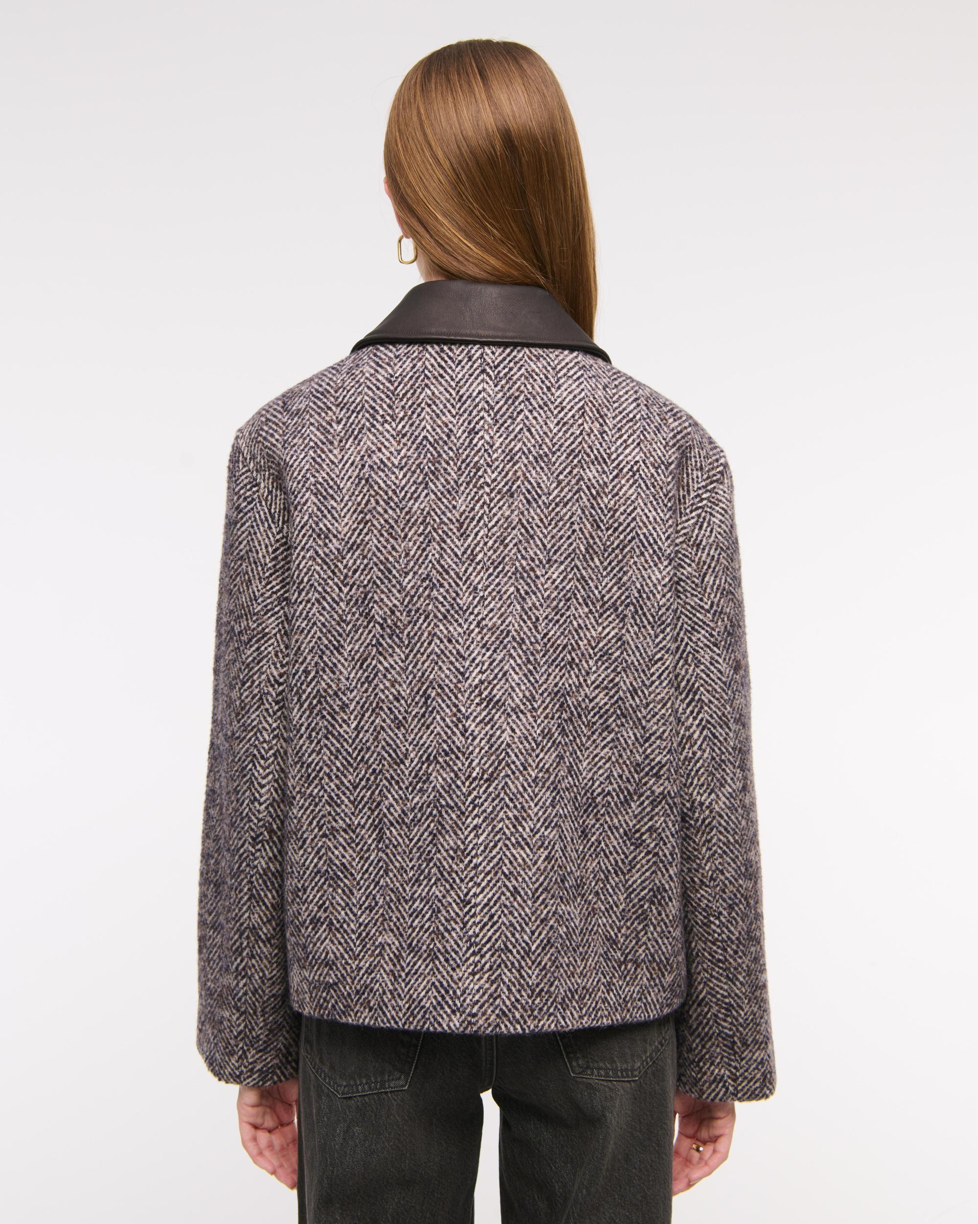 Short Wool-Blend Workwear Coat Product Image