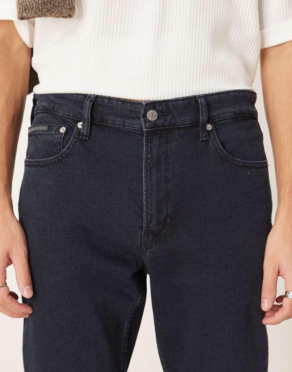 Calvin Klein Jeans dad jeans in dark wash Product Image