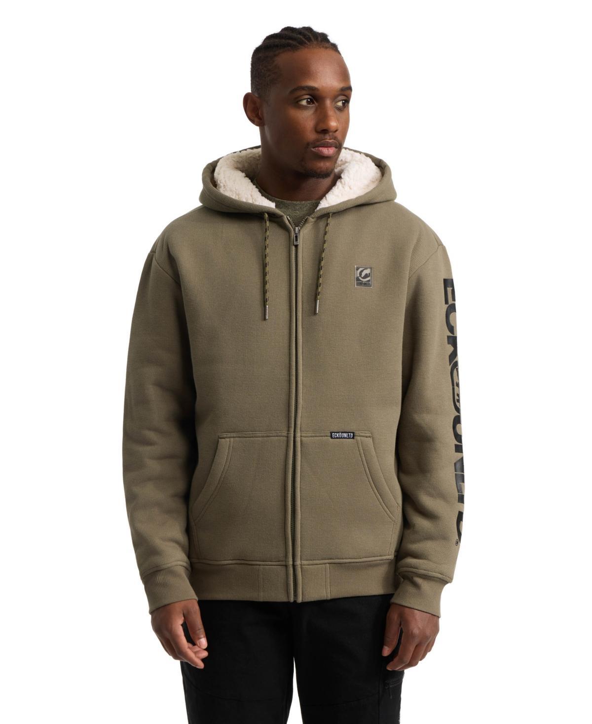 Ecko Unltd. Men's One Hit faux shearling Hoodie in Olive at Nordstrom, Size X-Large Product Image