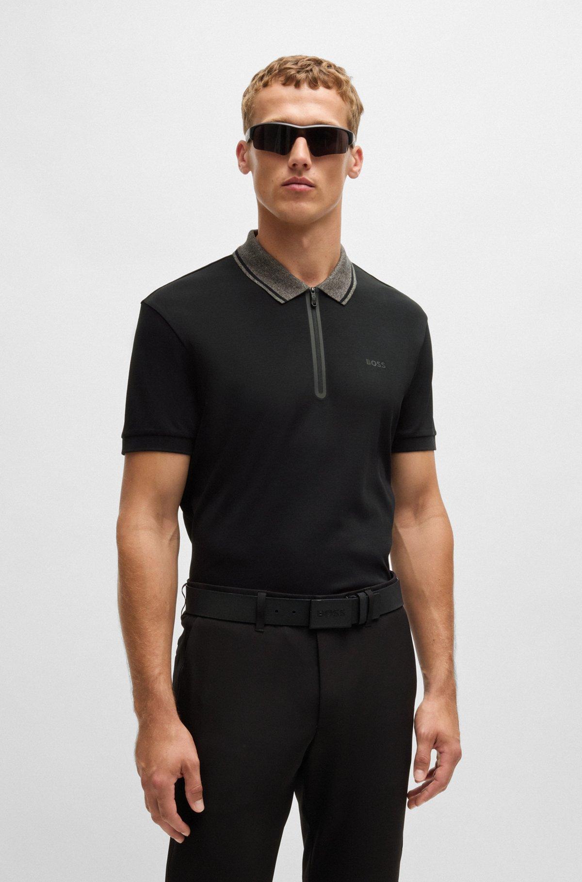 Interlock-cotton regular-fit polo shirt with logo detail Product Image