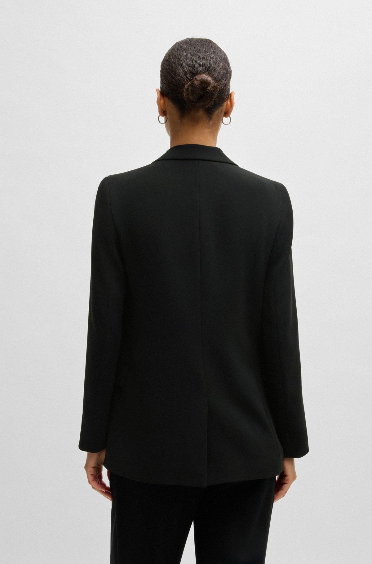 Regular-fit jacket in crease-resistant crepe Product Image