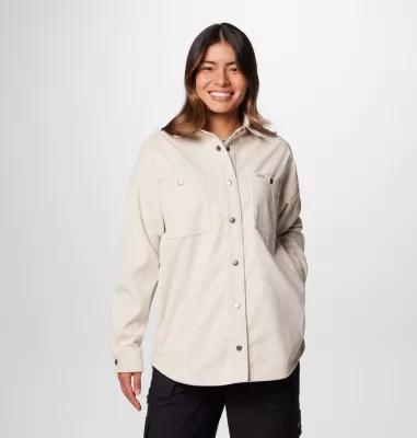 Women's Columbia Blue Point Creek™ Corduroy Shirt Jacket, Size: Small, Shark Product Image