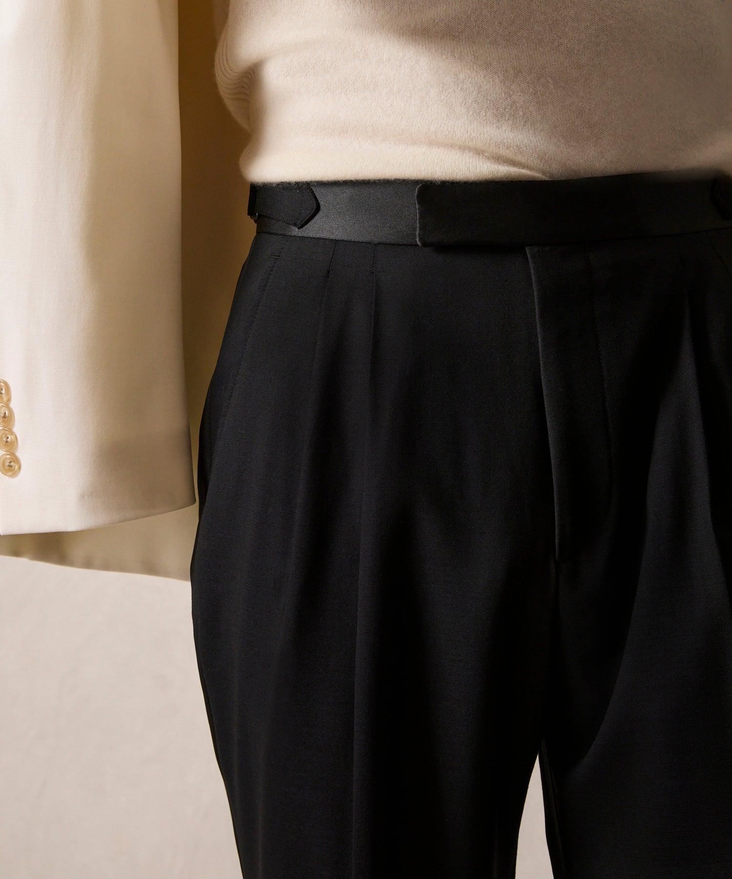 Italian Wool Relaxed Tuxedo Trouser Product Image