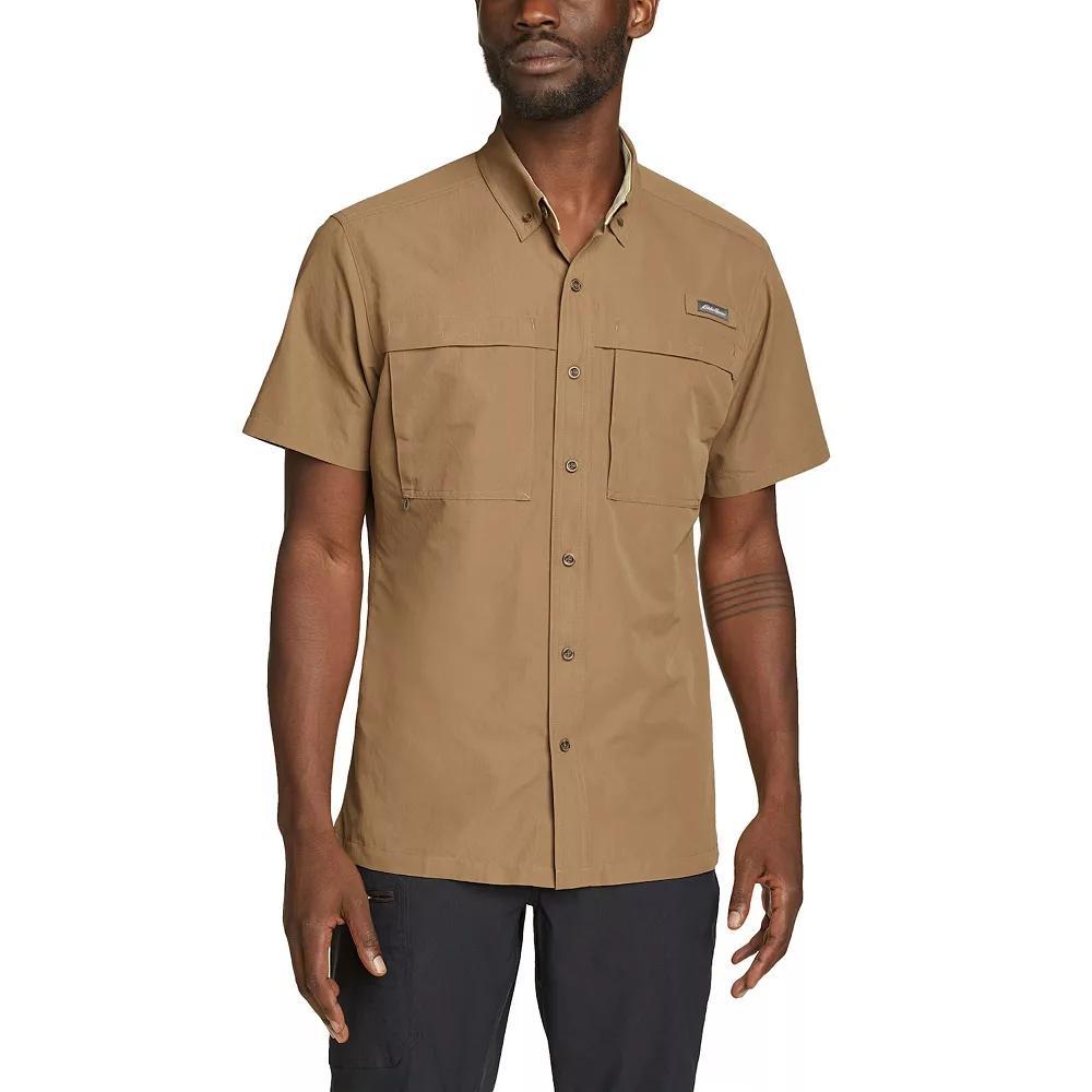 Big & Tall Eddie Bauer Ripstop Guide Short Sleeve Button Down Shirt, Men's, Size: XL Tall, Dusty Pink Product Image