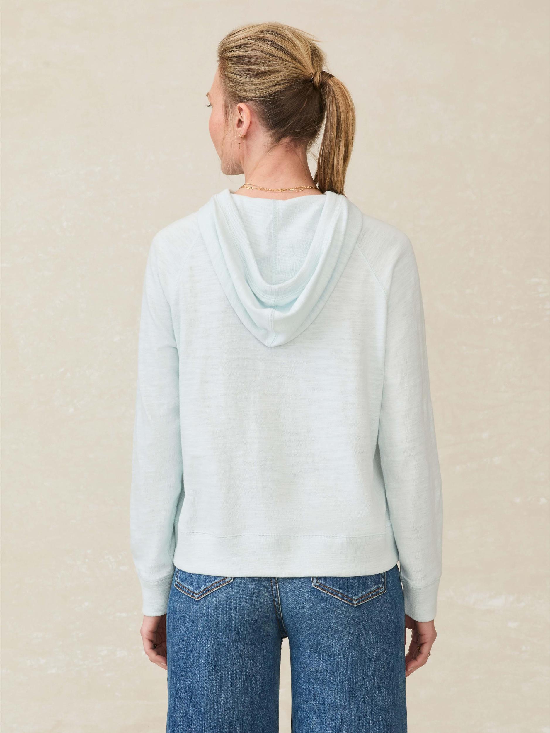 Sunwashed Slub Hoodie - Sky Female Product Image