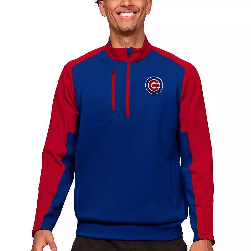 Men's Antigua Royal Chicago Cubs Team Quarter-Zip Pullover Top, Size: 3XL, Blue Product Image