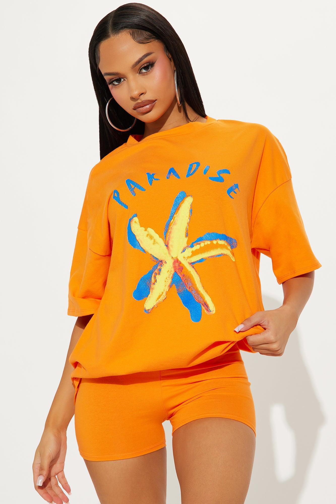 Paradise Chillin' Short Set - Orange/combo Product Image