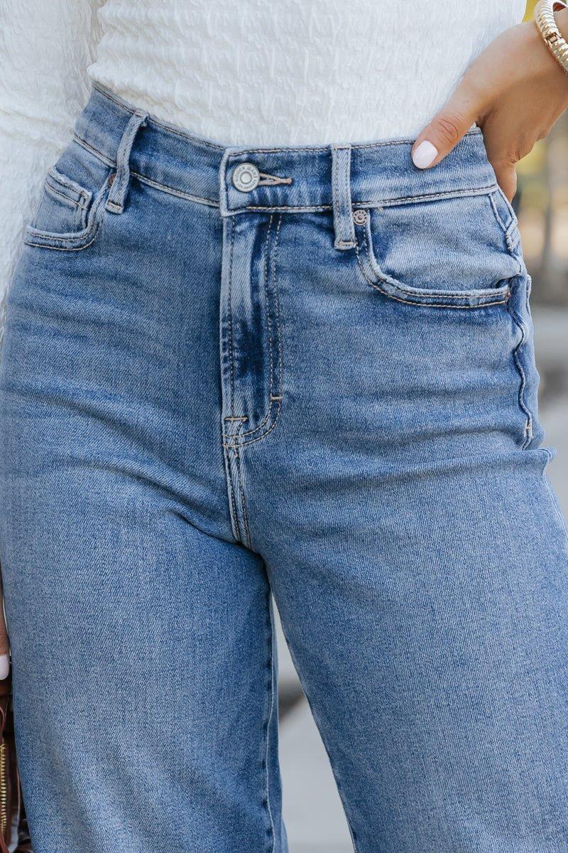 Hidden Medium Wash Dad Jeans - FINAL SALE Product Image