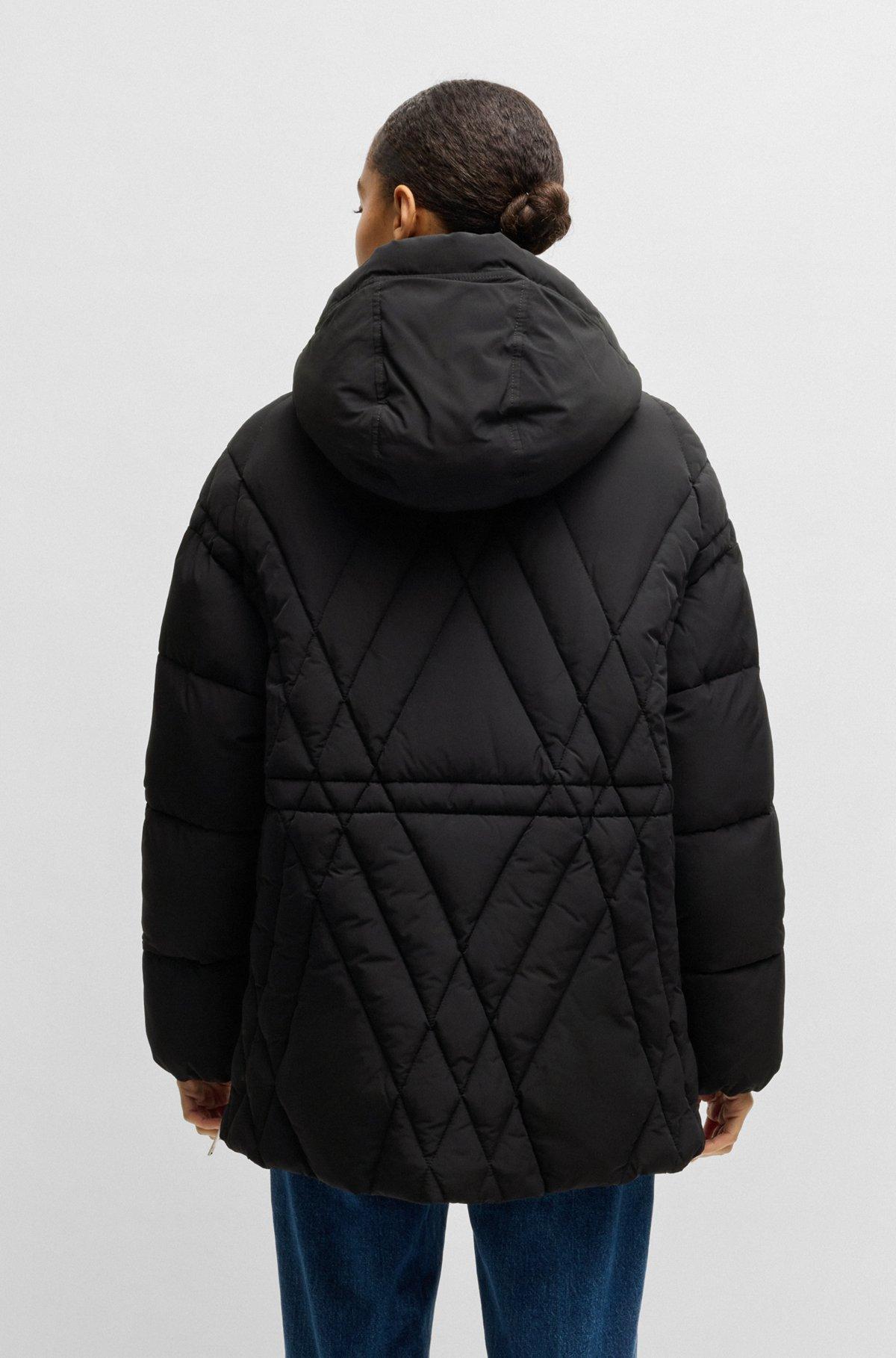 BOSS - Water-repellent jacket with seasonal quilting - Black Product Image