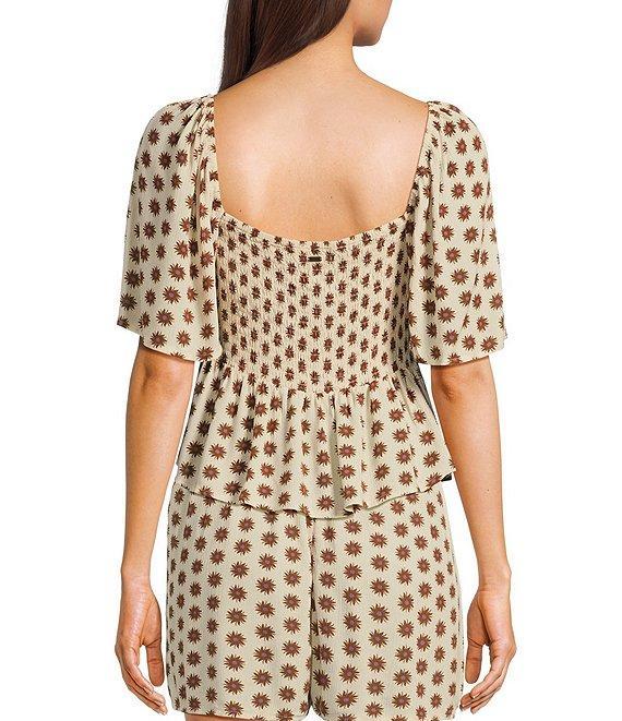 Rip Curl Cala Nights Coordinating Short Sleeve Yardage-Print Woven Top Product Image