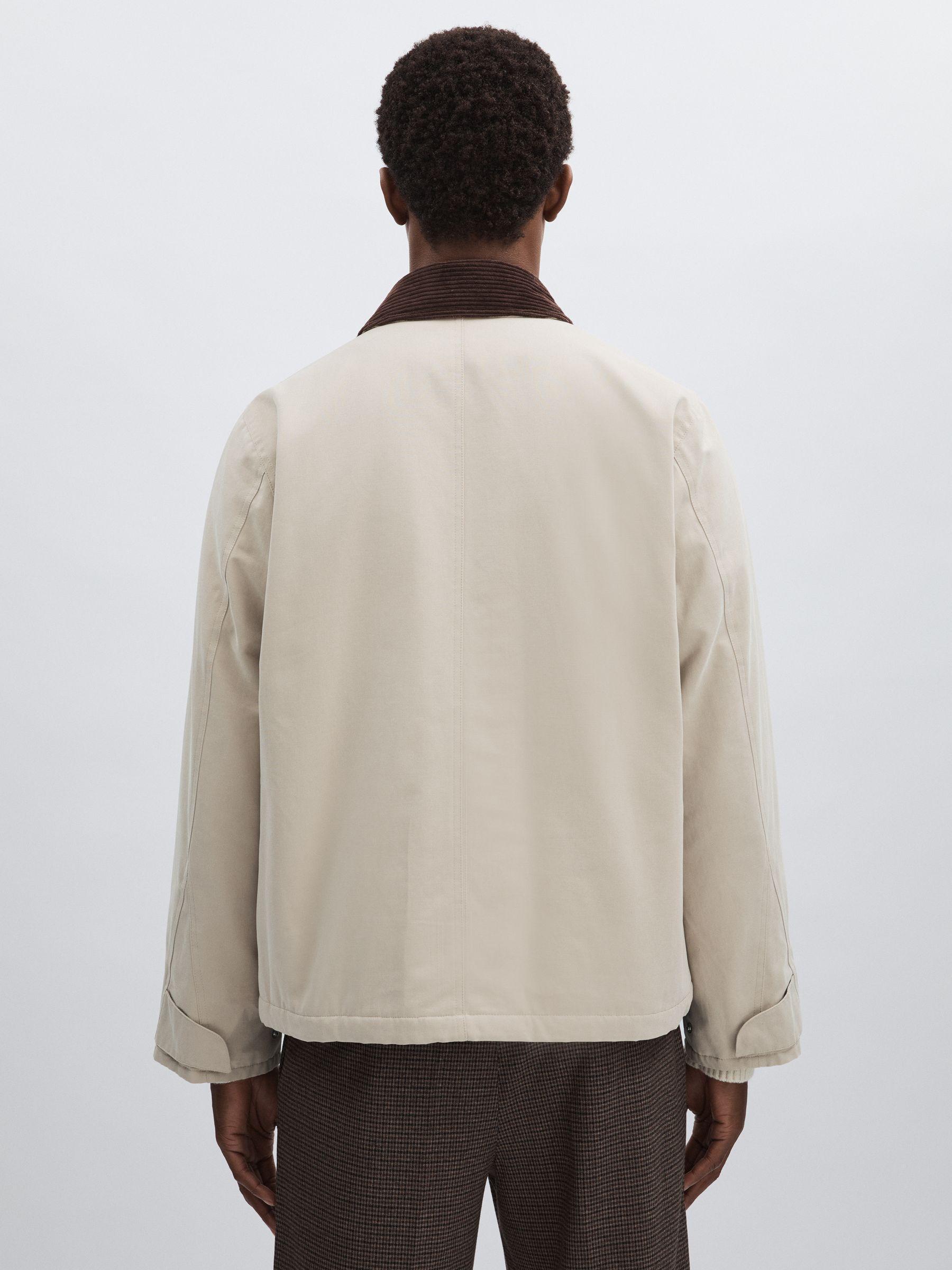 Corduroy Collar Field Jacket in Sand Product Image