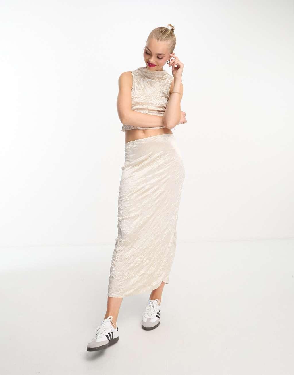 Miss Selfridge textured sleeveless cowl detail top Product Image