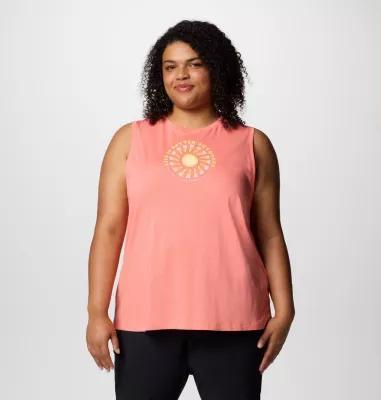 Plus Size Columbia Ruby Springs Graphic Tank Top, Women's, Size: 3XL, Alpenglow Product Image