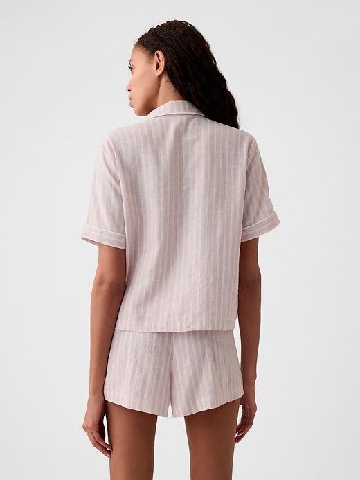 Linen-Blend PJ Shirt Product Image