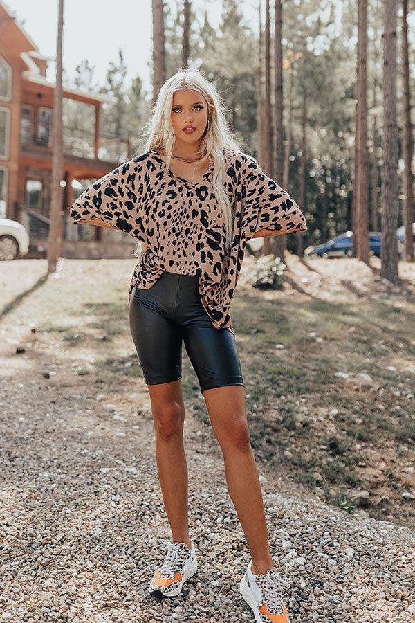 Mckeena Faux Leather Biker Shorts Product Image