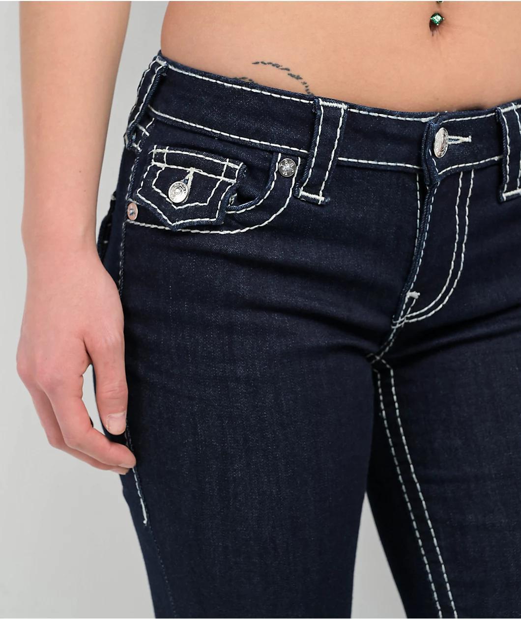 True Religion Jennie Big T Body Rinse Curvy Skinny Jeans Product Image