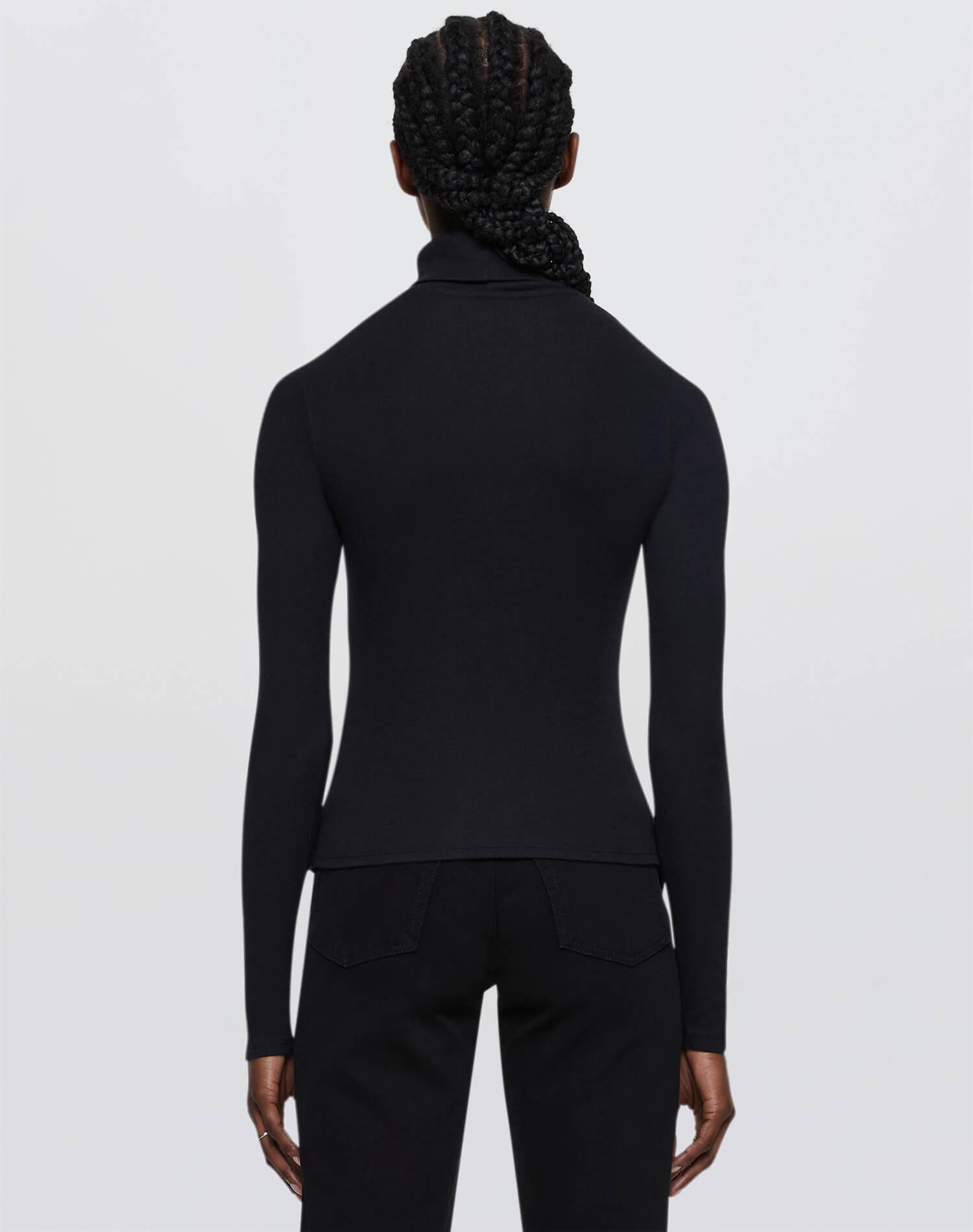 Ribbed Turtleneck - Black Product Image