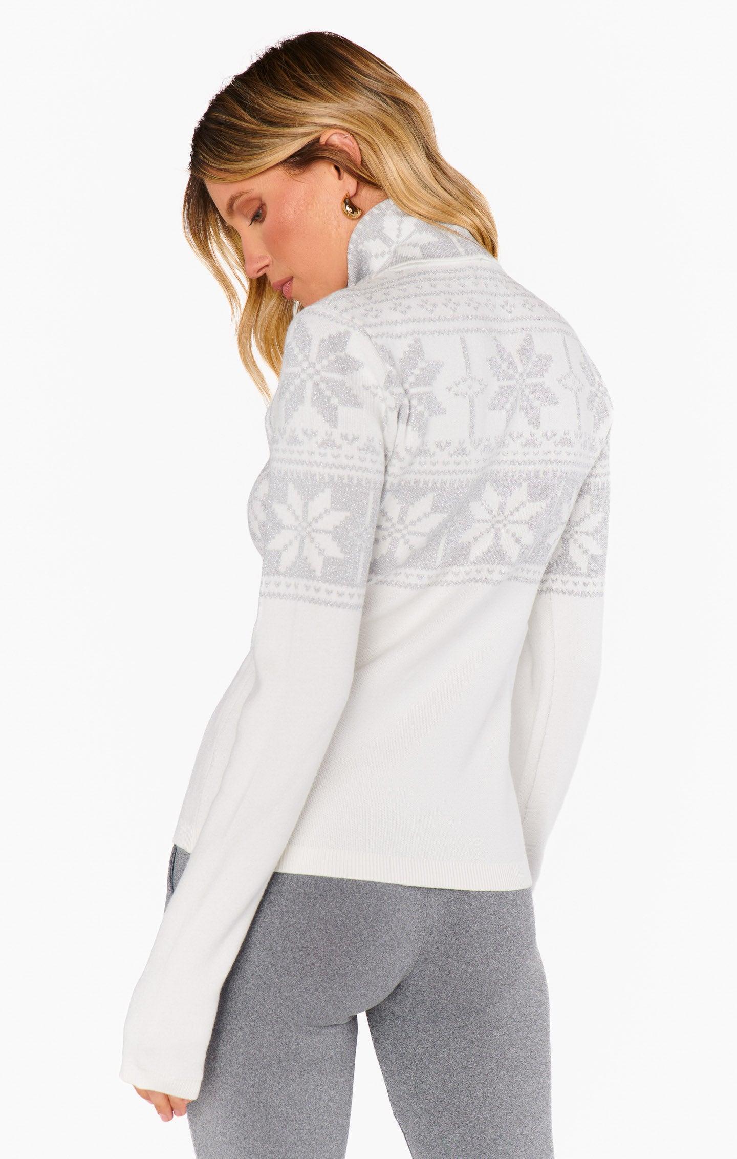 Ski Pullover ~ Silver Fair Isle Knit Product Image
