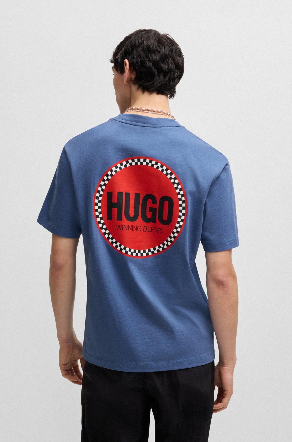 Cotton-jersey T-shirt with racing logos Product Image