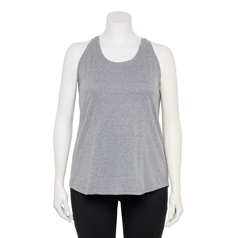 Plus Size Tek Gear® Racerback Tank Top, Women's, Size: 3XL, Baron River Speckle Product Image