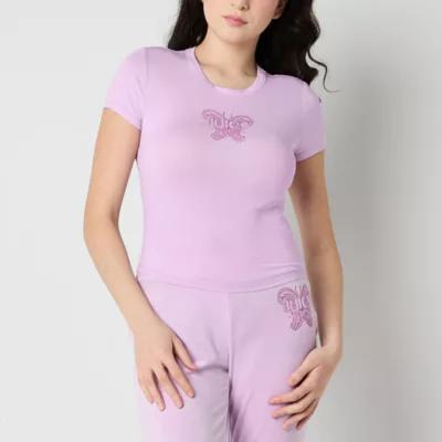 Juicy By Juicy Couture Juniors Womens Short Sleeve Graphic T-Shirt Product Image
