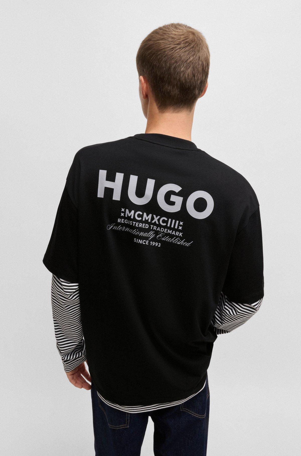 Loose-fit T-shirt in cotton with rear logo artwork Product Image