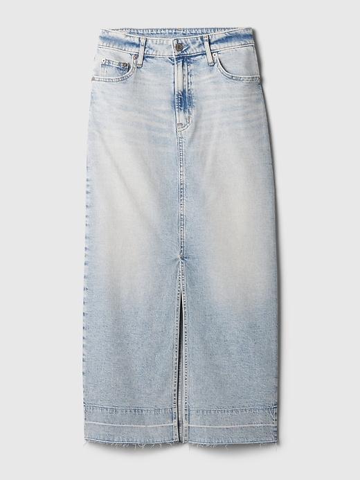 Denim Midi Skirt Product Image