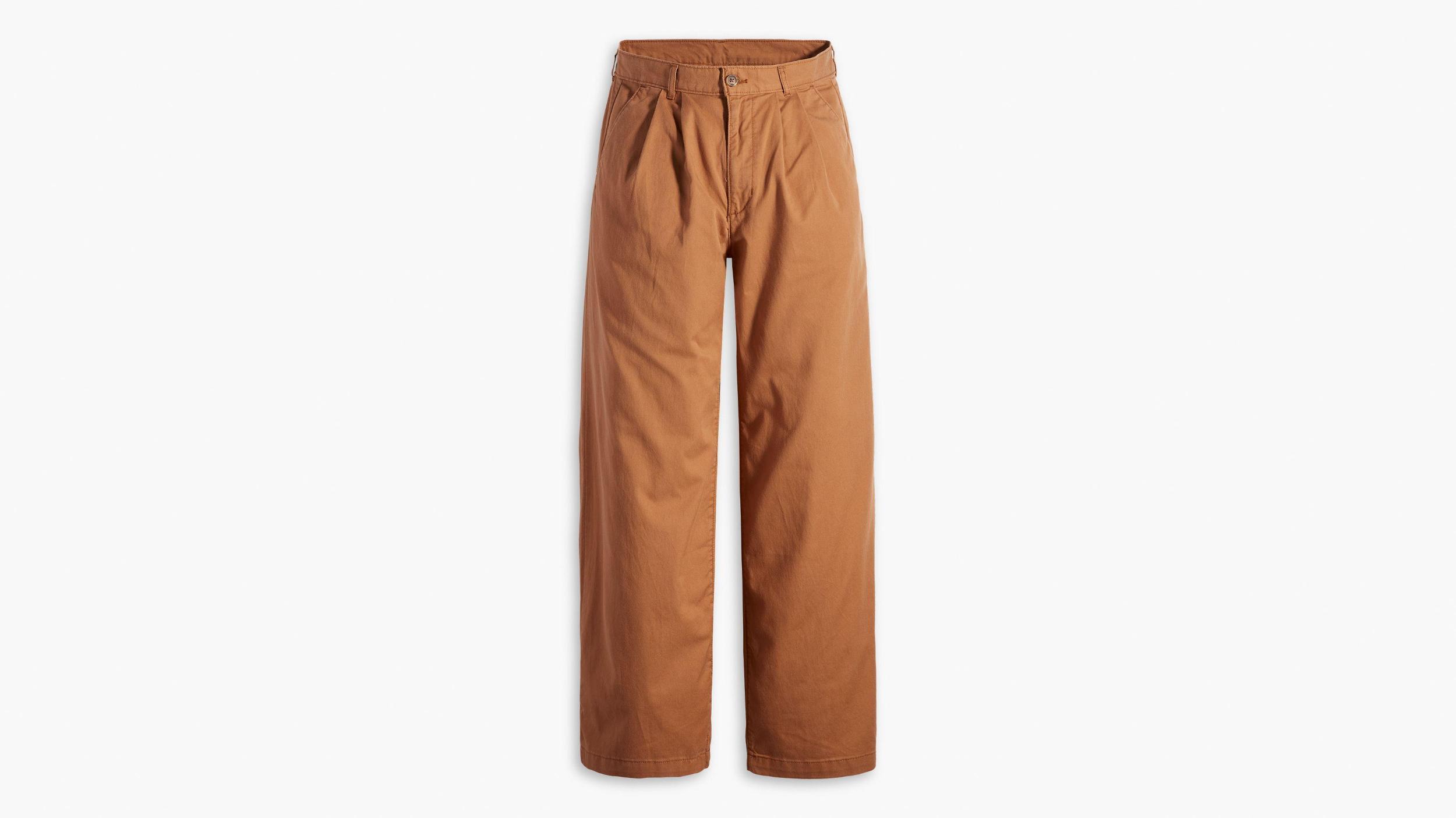 High Rise Pleated Baggy Trouser Pants Product Image