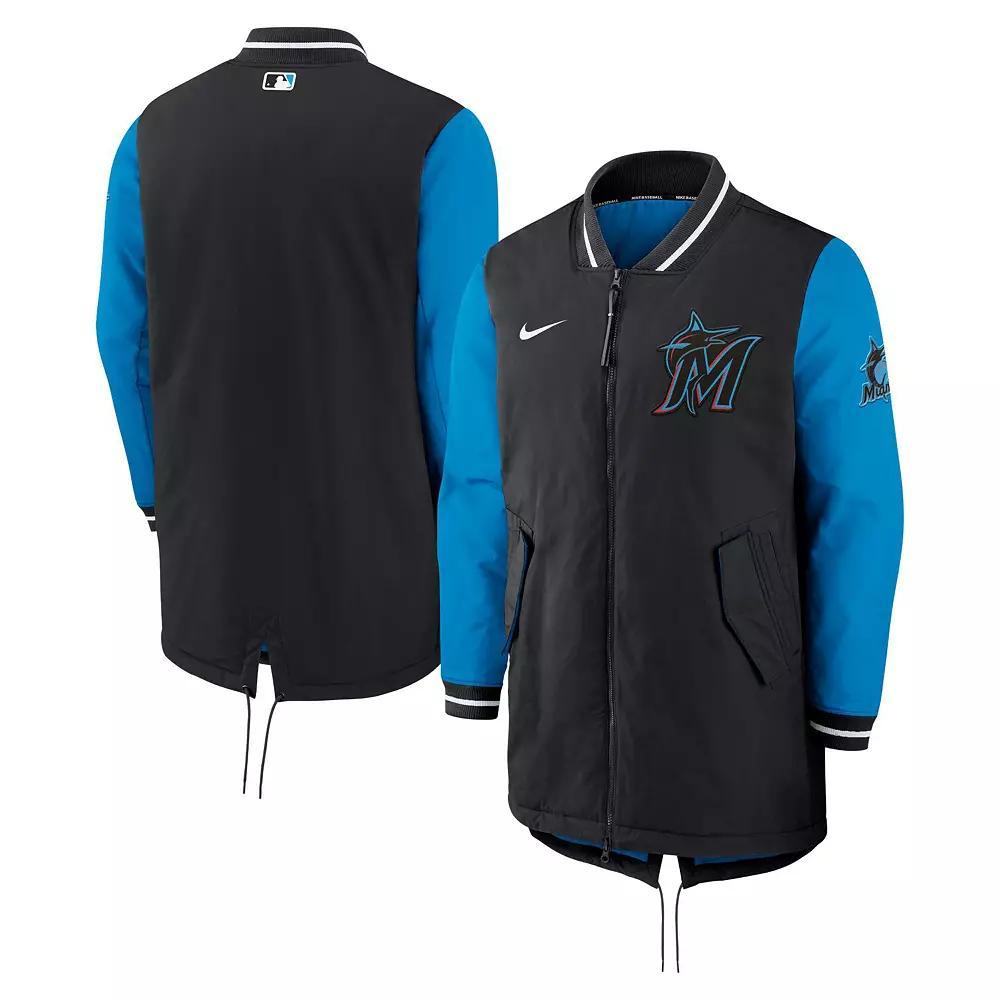 Men's Nike Black Miami Marlins Dugout Performance Full-Zip Jacket, Size: XL Product Image