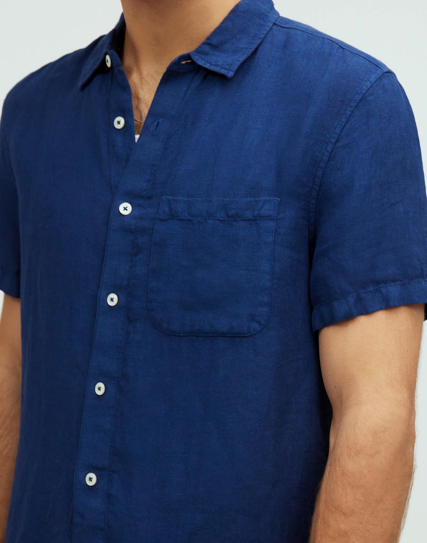 Easy Short-Sleeve Shirt in Linen Product Image