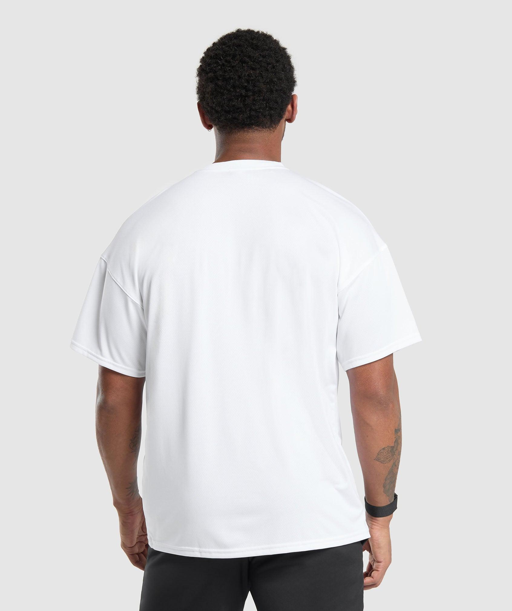 Gymshark Oversized Performance T-Shirt - White Male Product Image