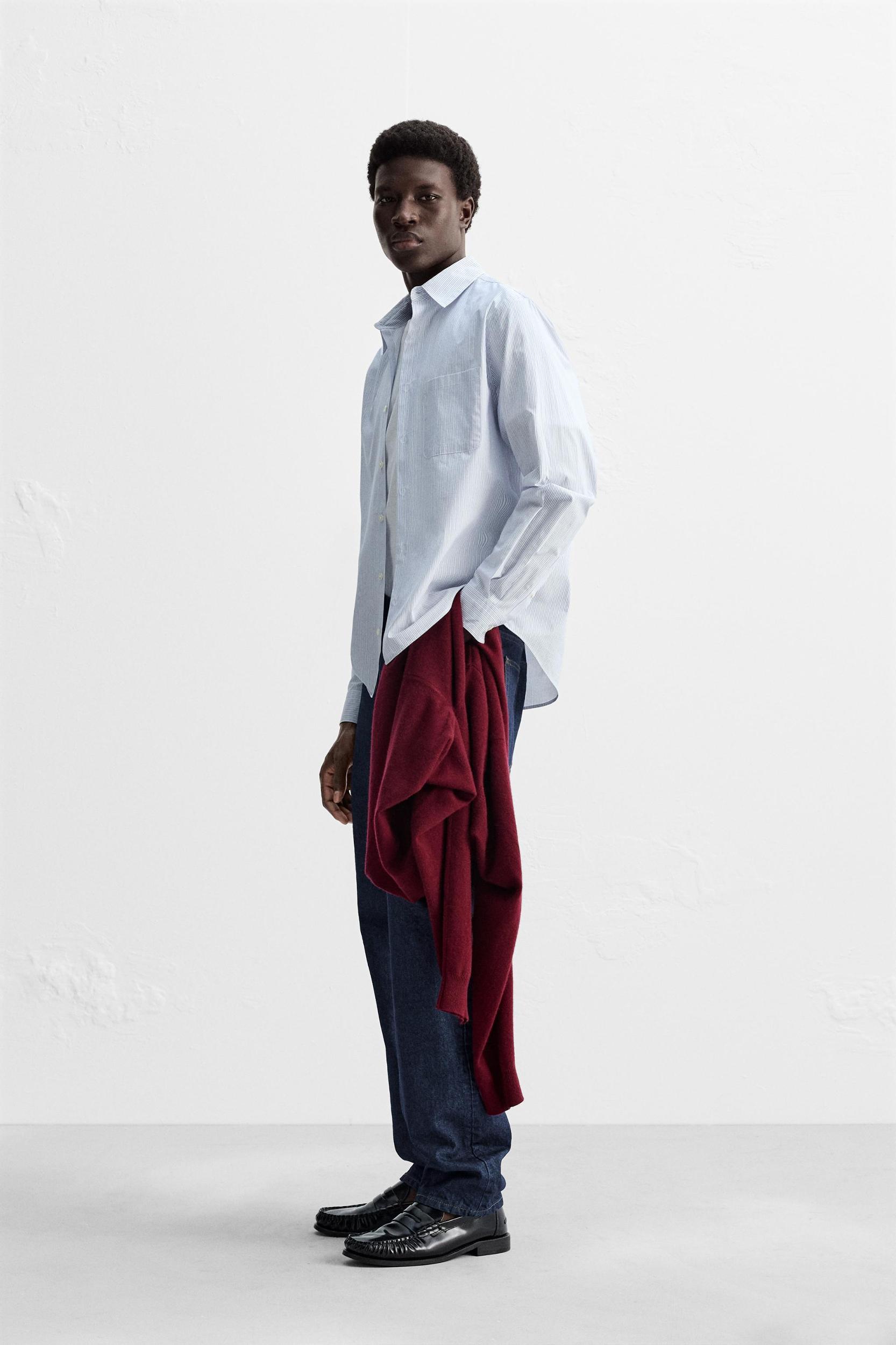 STRIPED POPLIN SHIRT Product Image