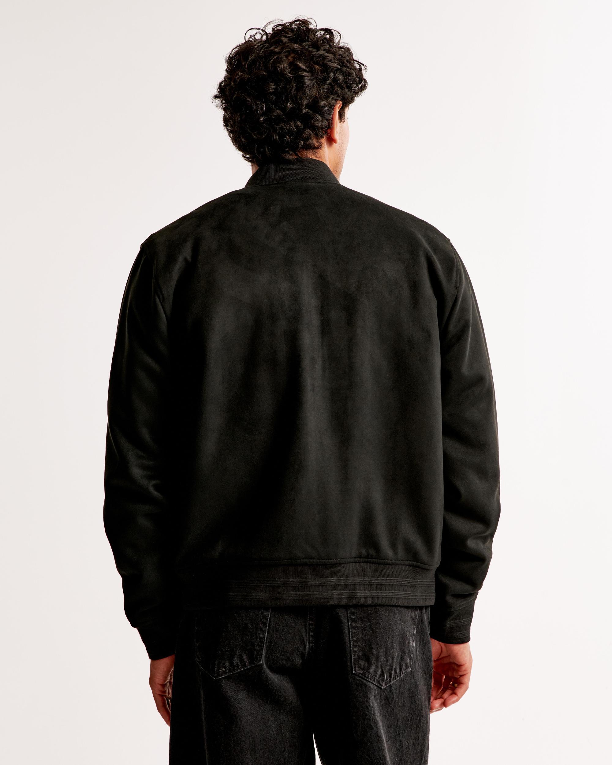 Vegan Suede Bomber Jacket Product Image