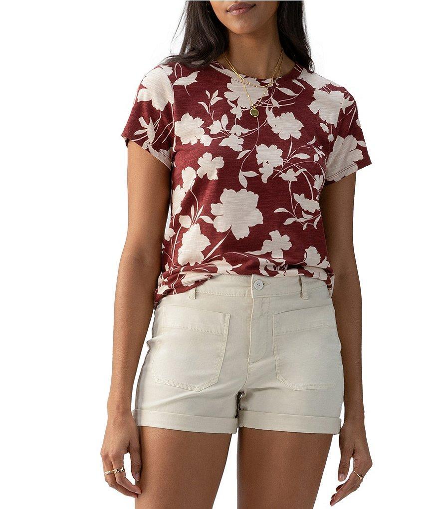 Sanctuary The Perfect Abstract Print Crew Neck Short Sleeve Tee Product Image