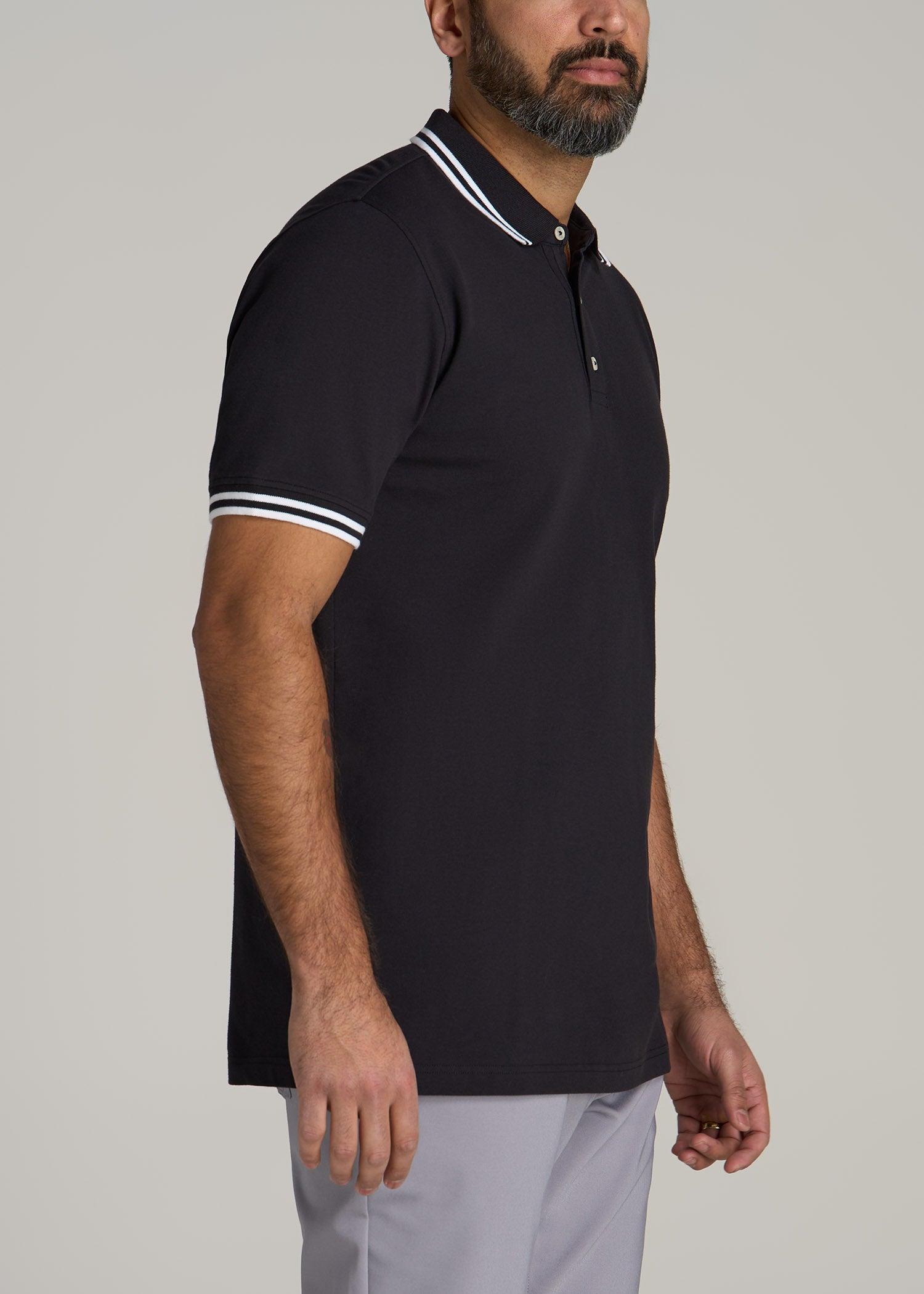 Contrast Tipped Polo Men's in Ecru Product Image
