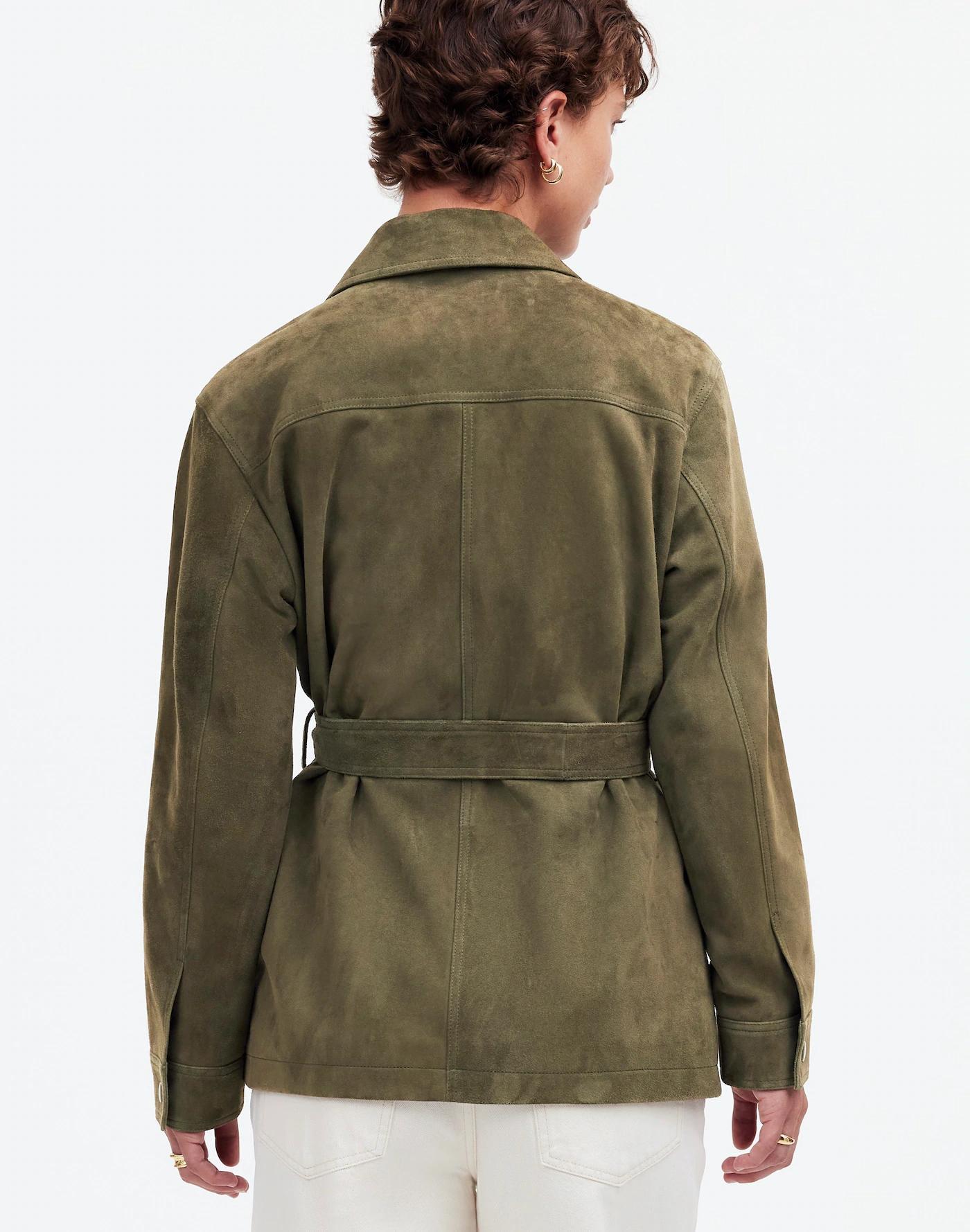 Belted Field Jacket in Suede Product Image