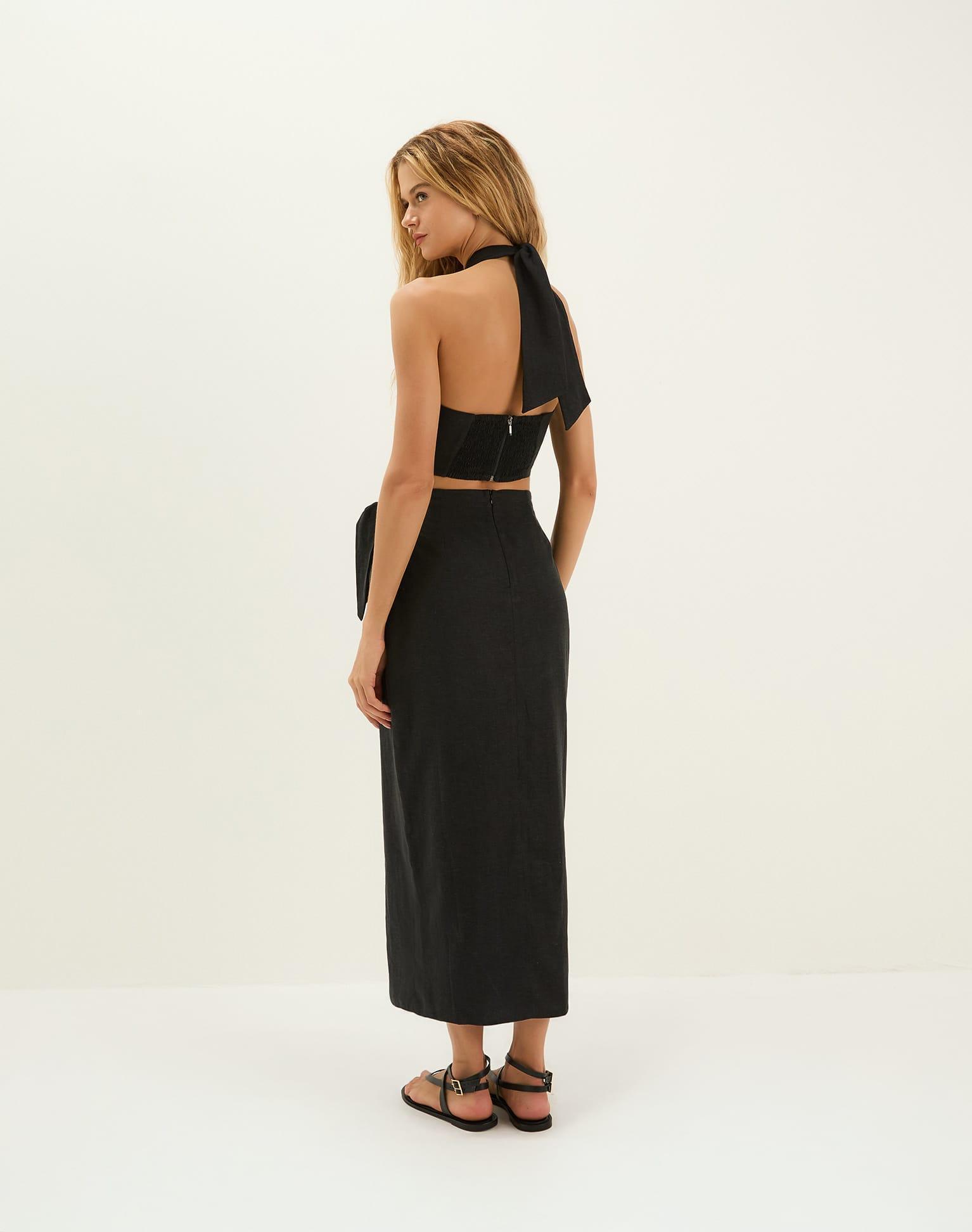 Luna Midi Skirt - Black Product Image