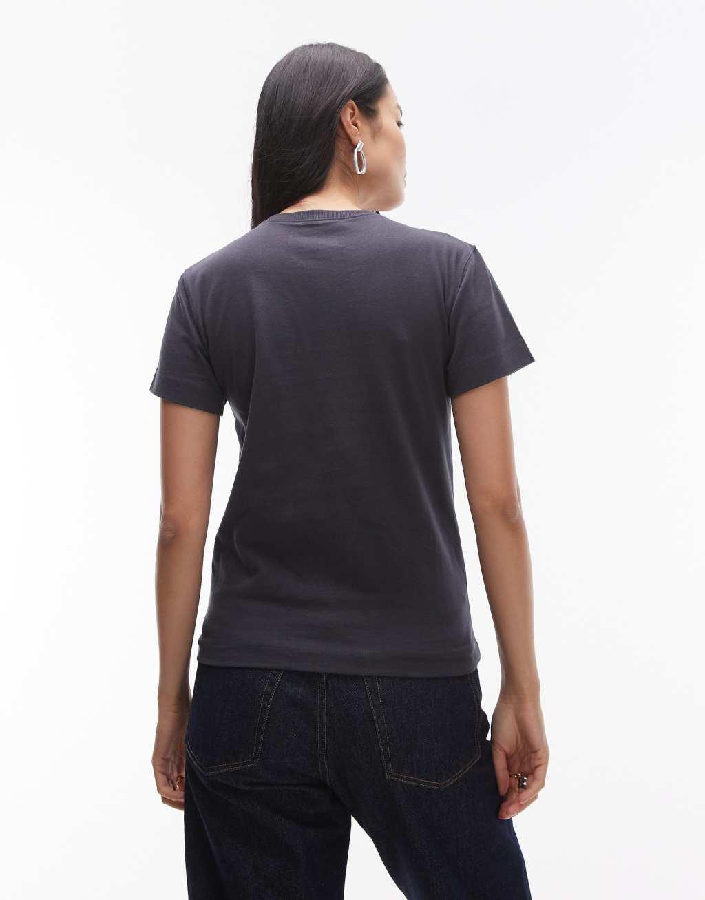 Topshop boxy tee in slate Product Image