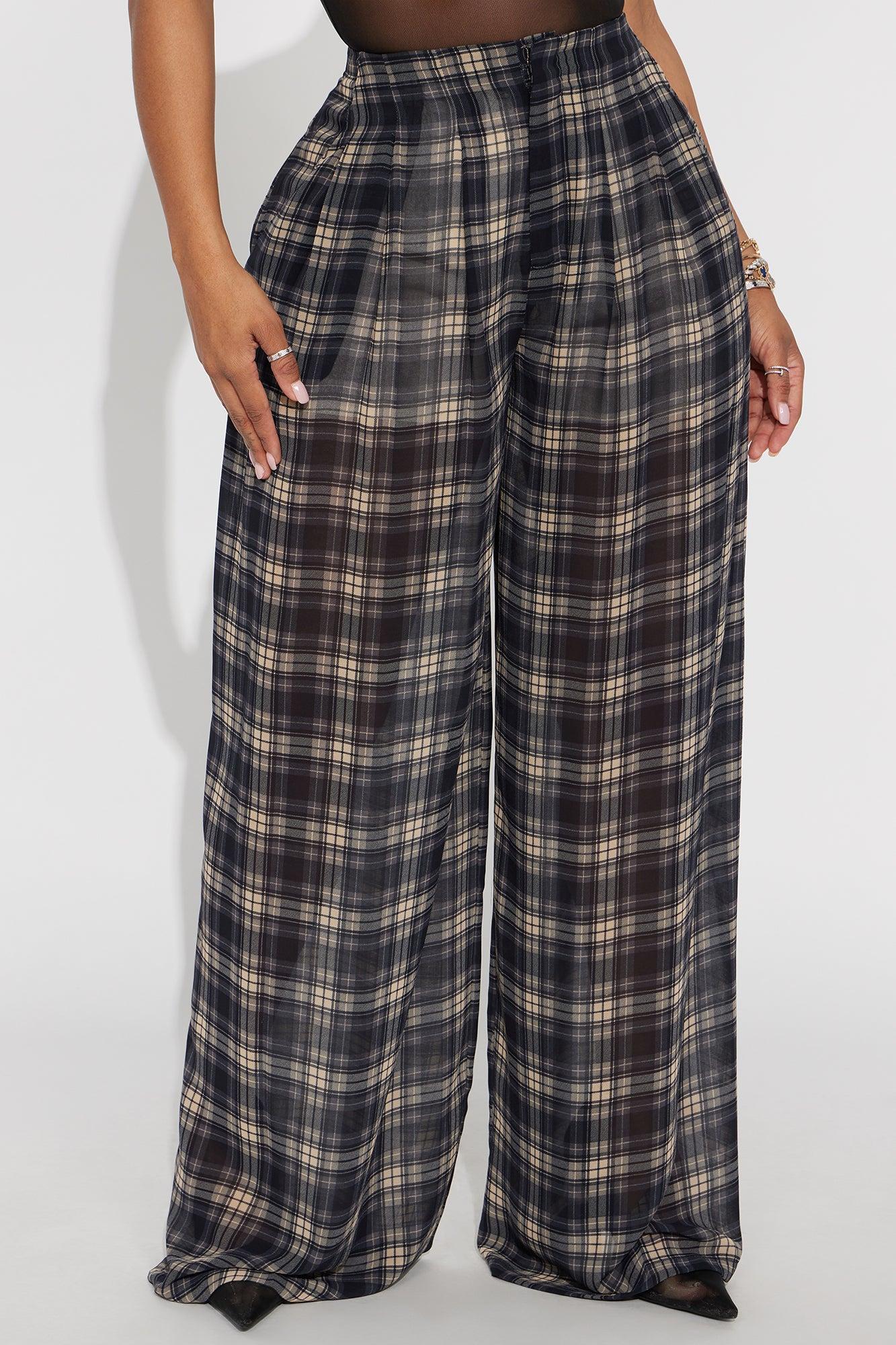Check On You Wide Leg Pant - Black/combo Product Image