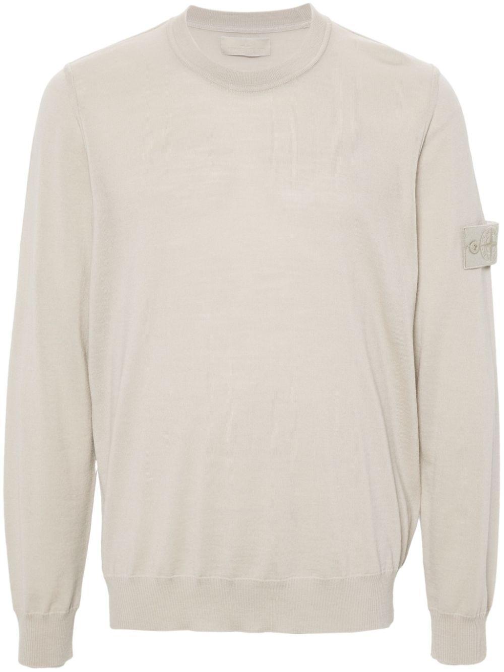 STONE ISLAND Compass-badge Sweater In Neutrals Product Image