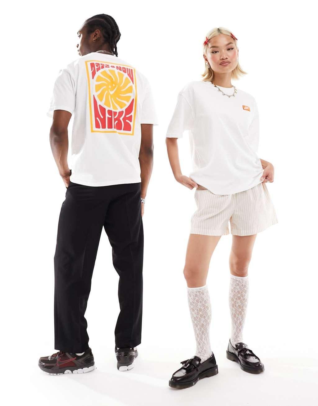 Nike festival backprint t-shirt in white Product Image