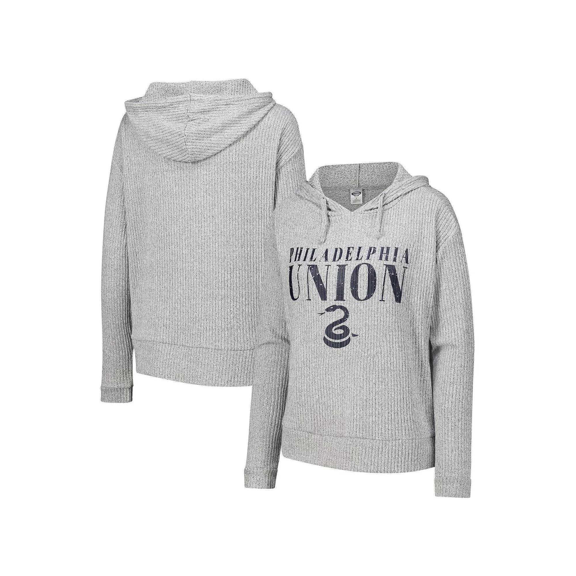 Women's Concepts Sport Gray Philadelphia Union Juniper Long Sleeve Hoodie T-Shirt, Size: Large, Uni Grey Product Image